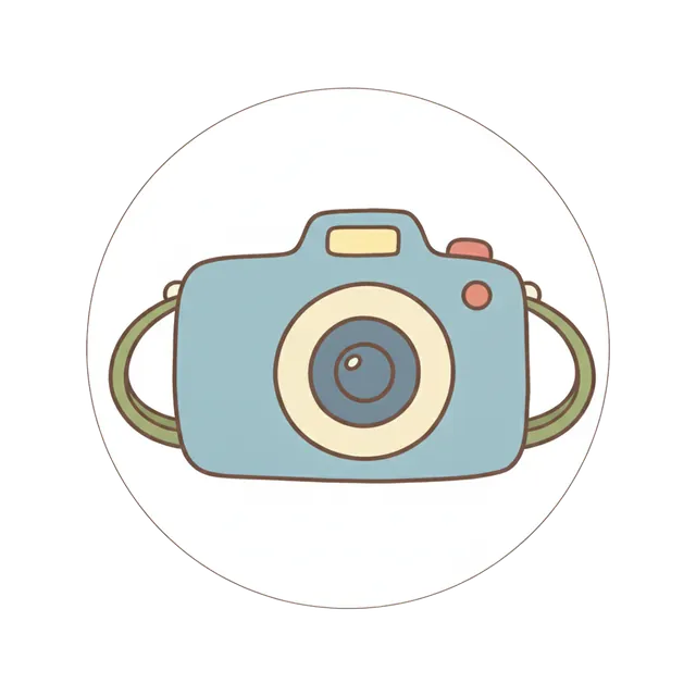 Illustration of 카메라, a camera