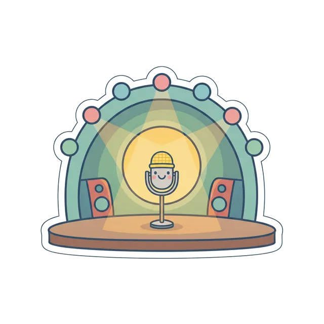 Illustration of 콘서트, a concert