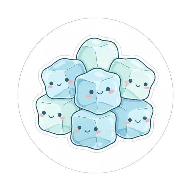 Illustration of 얼음, ice cubes