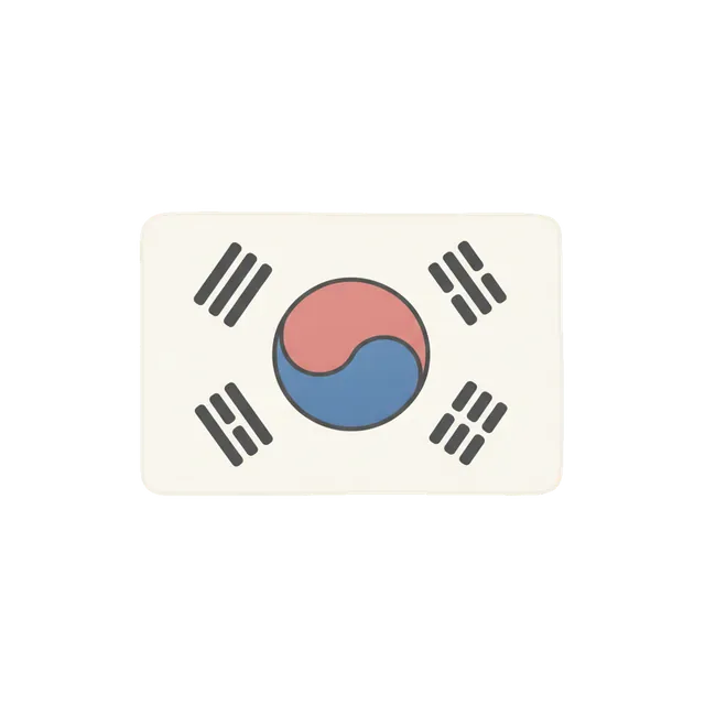 Illustration of 태극기, the national flag of Korea