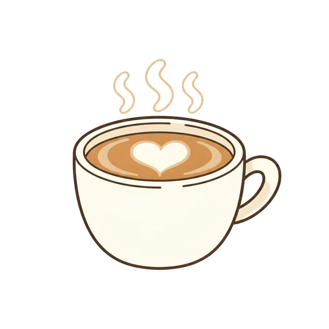 Illustration of 커피, a cup of coffee