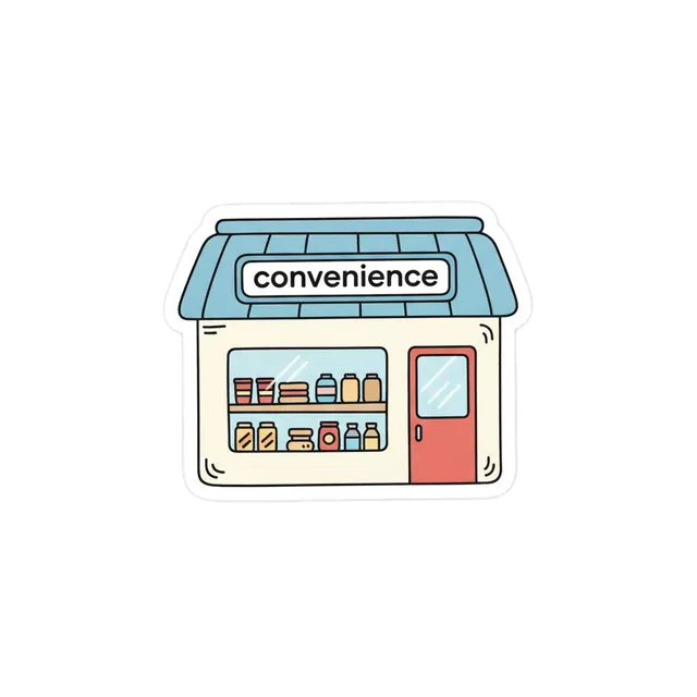 Illustration of 편의점, a Korean convenience store