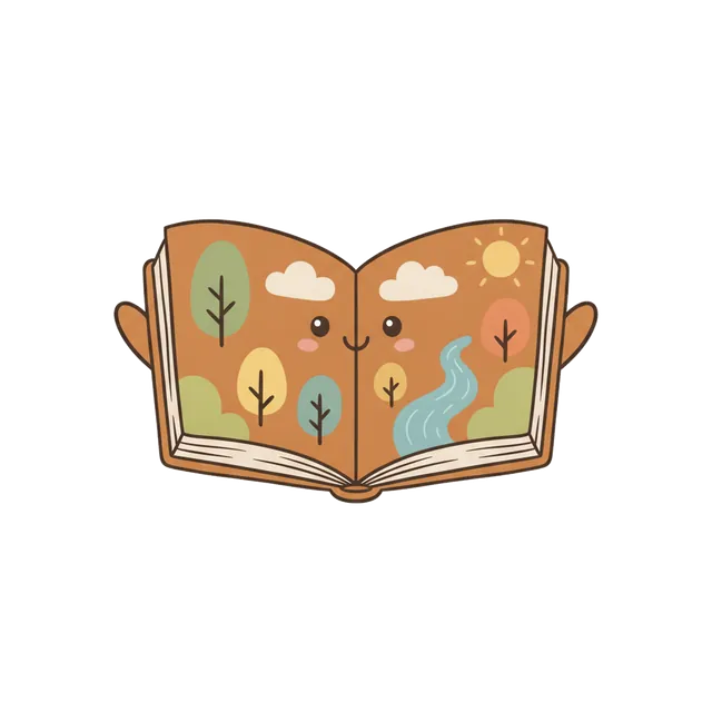 Illustration of 책, a book