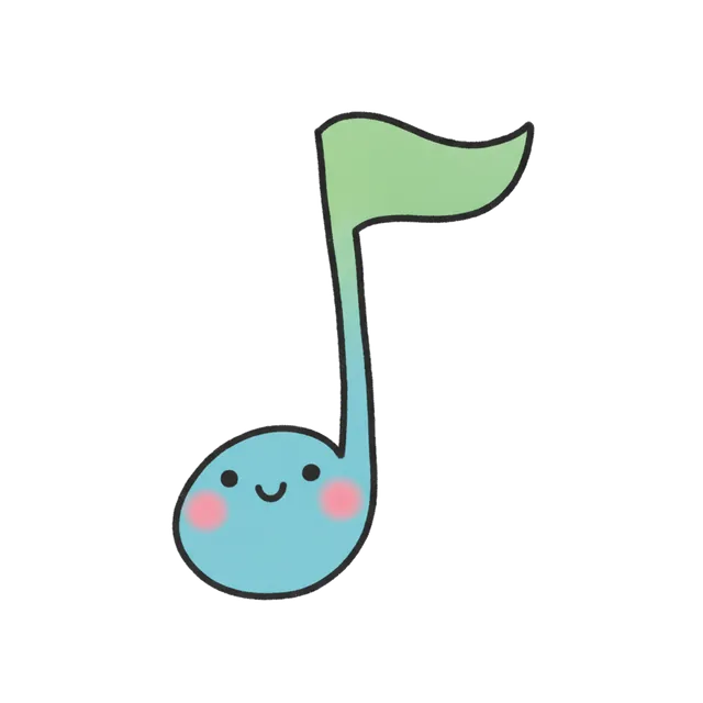 Illustration of 노래, a song
