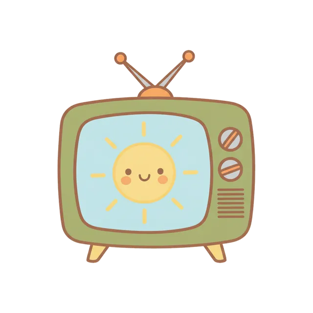 Illustration of 텔레비전, a television