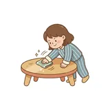 닦다