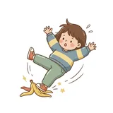 미끄러지다