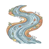 흐르다