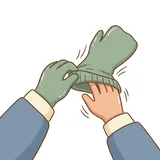 끼다