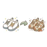 더러워지다