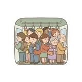 붐비다