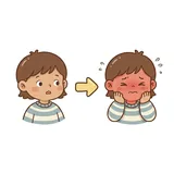 빨개지다