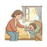깨우다