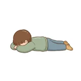 엎드리다