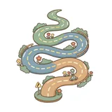 구불구불하다