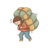 짊어지다